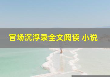 官场沉浮录全文阅读 小说